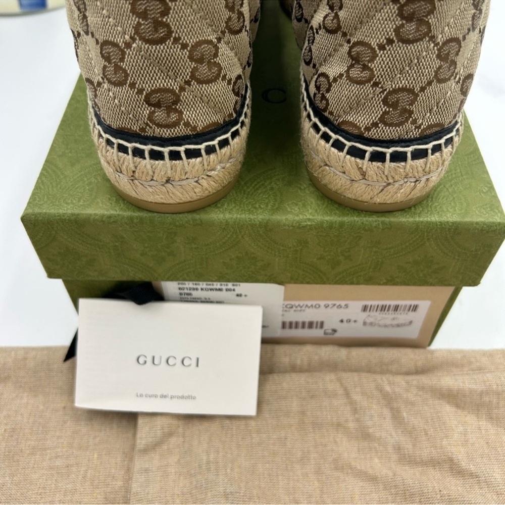 Women’s Gucci, GG supreme canvas espadrilles size 40.5 made in Spain - Picture 6 of 10